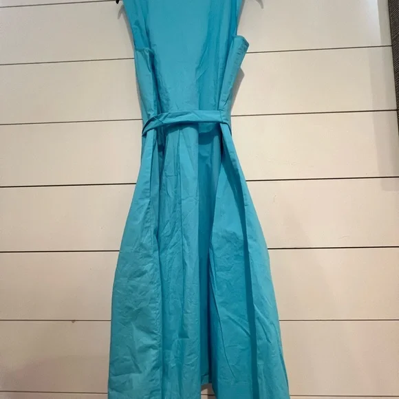 NEW Talbots blue button down sleeveless dress - Picture 4 of 5